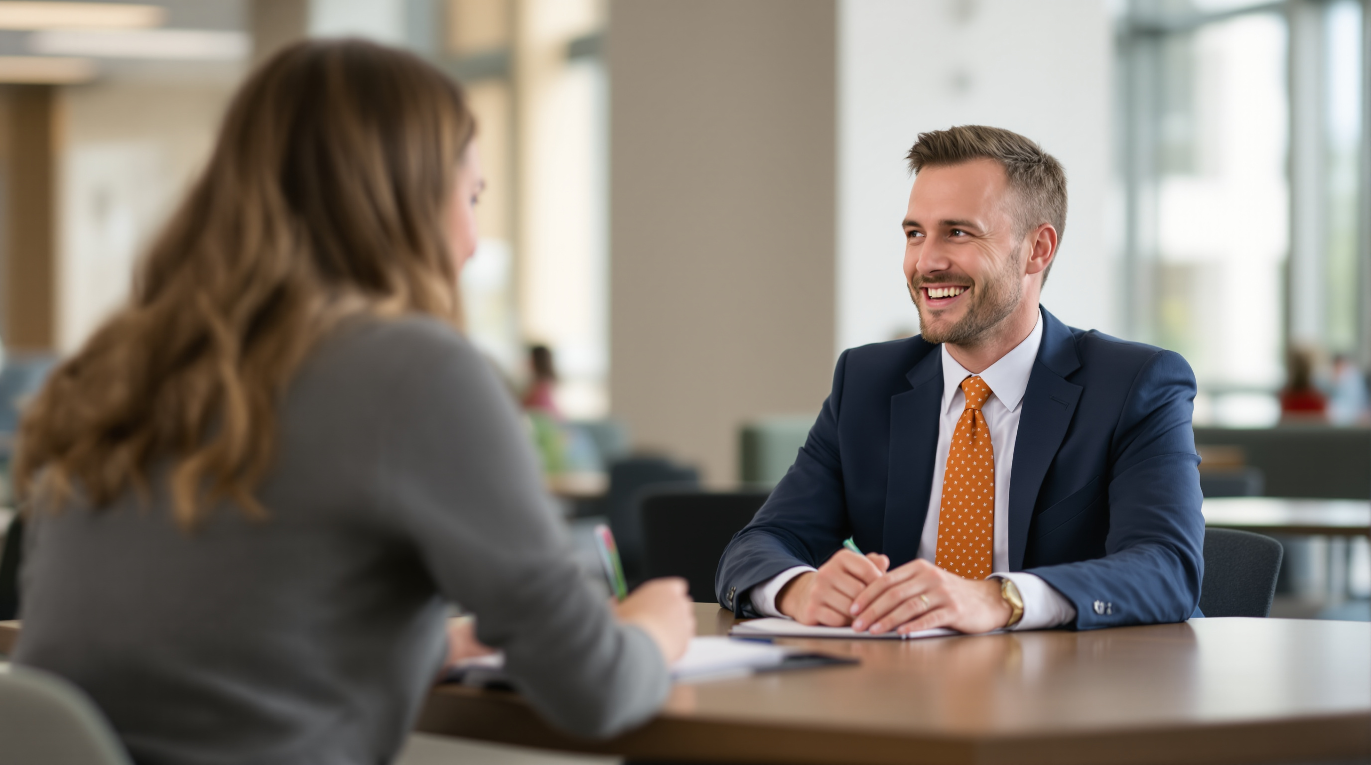 Alumni mentor meeting with UT student